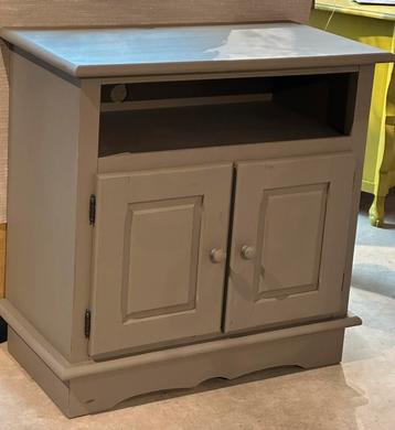 Brocante tv meubel - kastje - grijs - basic beschikbaar voor biedingen