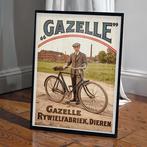 Unieke GAZELLE Advertentie affiche Kunst Poster Print, Verzamelen, Merken en Reclamevoorwerpen, Ophalen of Verzenden, Nieuw, Reclamebord