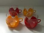 Set van 4 retro glazen kopjes tasjes type melitta Holland, Ophalen of Verzenden, Huis en Inrichting