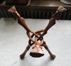 Plantentafeltje (of schaalhouder) gesneden uit één stuk hout, Ophalen of Verzenden