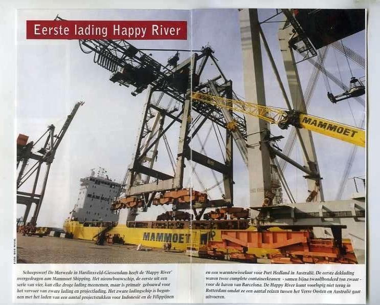 scheepvaart--mammoet-happy river, Ophalen of Verzenden, Zo goed als nieuw, Motorboot, Boek of Tijdschrift