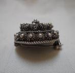 Zilveren apart broche met draaibaar bovenstuk nr.767, Sieraden, Tassen en Uiterlijk, Antieke sieraden, Verzenden, Zilver, Broche