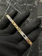 14k Gouden Koningsarmband met Strass, Ophalen of Verzenden, Nieuw, Goud, Met strass