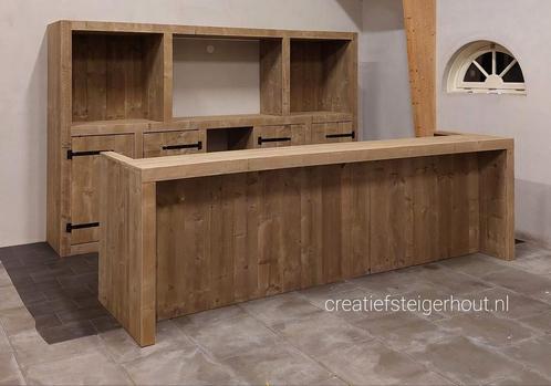 Steigerhouten bar met kast buitenbar overkapping koelkast, Huis en Inrichting, Barren, Nieuw, Ophalen of Verzenden