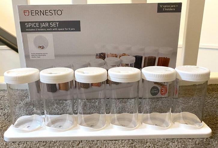 Ernesto Kruidenpotjes Met Houder, Huis en Inrichting, Keuken | Keukenbenodigdheden, Nieuw, Ophalen of Verzenden