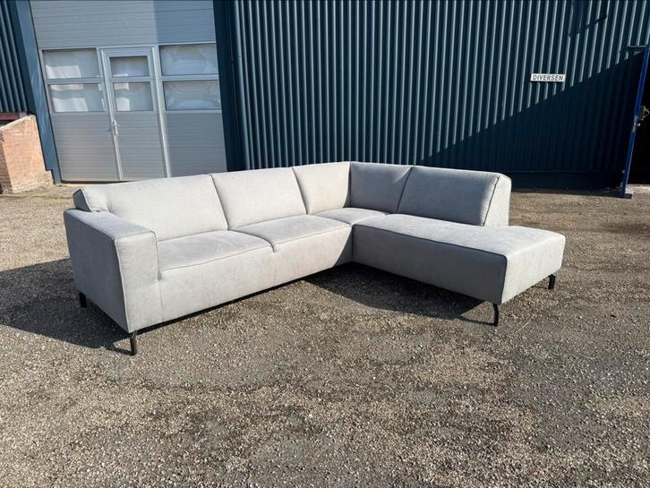 Nieuwe hoekbank lichtgrijs 265 x 210 cm, Huis en Inrichting, Banken | Complete zithoeken, Zo goed als nieuw, Stof, Ophalen