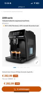 Philips 2200 Serie Volautomatische Espressomachines, Witgoed en Apparatuur, Koffiezetapparaten, Ophalen of Verzenden, Zo goed als nieuw