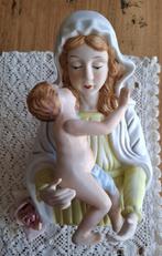 Porseleinen Maria met kind beeld, Antiek en Kunst, Antiek | Religie, Ophalen of Verzenden