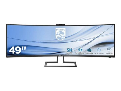 PHILIPS 499P9H/00 - 5K 5120 x 1440 - MET USB-C EN WEBCAM, Computers en Software, Monitoren, Refurbished, 61 t/m 100 Hz, DisplayPort