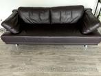 donkerbruin leren bank van Rolf Benz, 210m breed., Huis en Inrichting, Banken | Bankstellen, Ophalen, Gebruikt, Driepersoons, 75 tot 100 cm