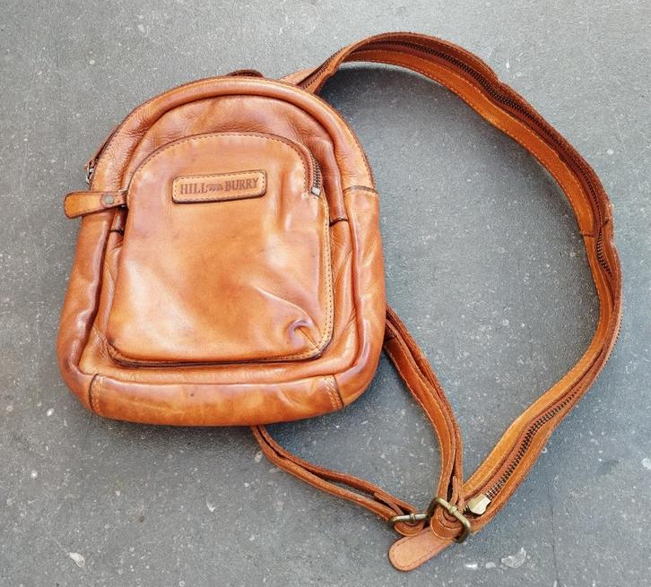 Leren rugzakje (dames) Hill Burry, Sieraden, Tassen en Uiterlijk, Tassen | Rugtassen, Nieuw, Overige merken, Minder dan 25 cm