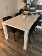 Witte eettafel, Huis en Inrichting, Tafels | Eettafels, 50 tot 100 cm, 150 tot 200 cm, Gebruikt, Rechthoekig