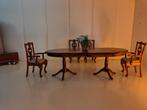 EETTAFEL MET 4 STOELEN MINI MUNDUS  1:12, Ophalen of Verzenden, Zo goed als nieuw, Poppenhuis