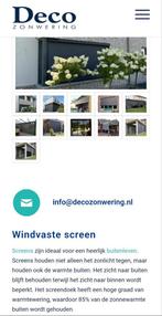 Zip windvaste screen 6 m breed van Deco zonwering RAL 7016, Tuin en Terras, Ophalen, 450 cm of meer, 150 tot 300 cm, Screen