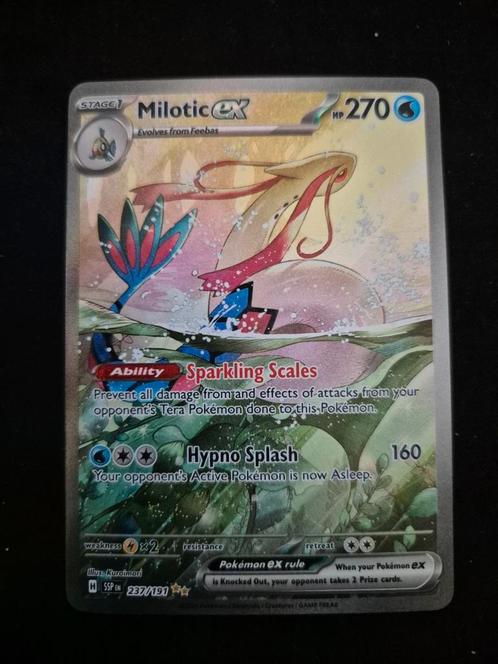 Milotic burning spark, Hobby en Vrije tijd, Verzamelkaartspellen | Pokémon, Zo goed als nieuw, Losse kaart, Ophalen of Verzenden