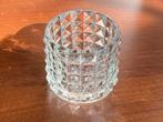 Waxinelicht houder Diamantpatroon Glas en Kristal Decora, Antiek en Kunst, Ophalen of Verzenden