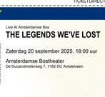 Kaartjes voor the legends we've lost, Tickets en Kaartjes, Twee personen, September