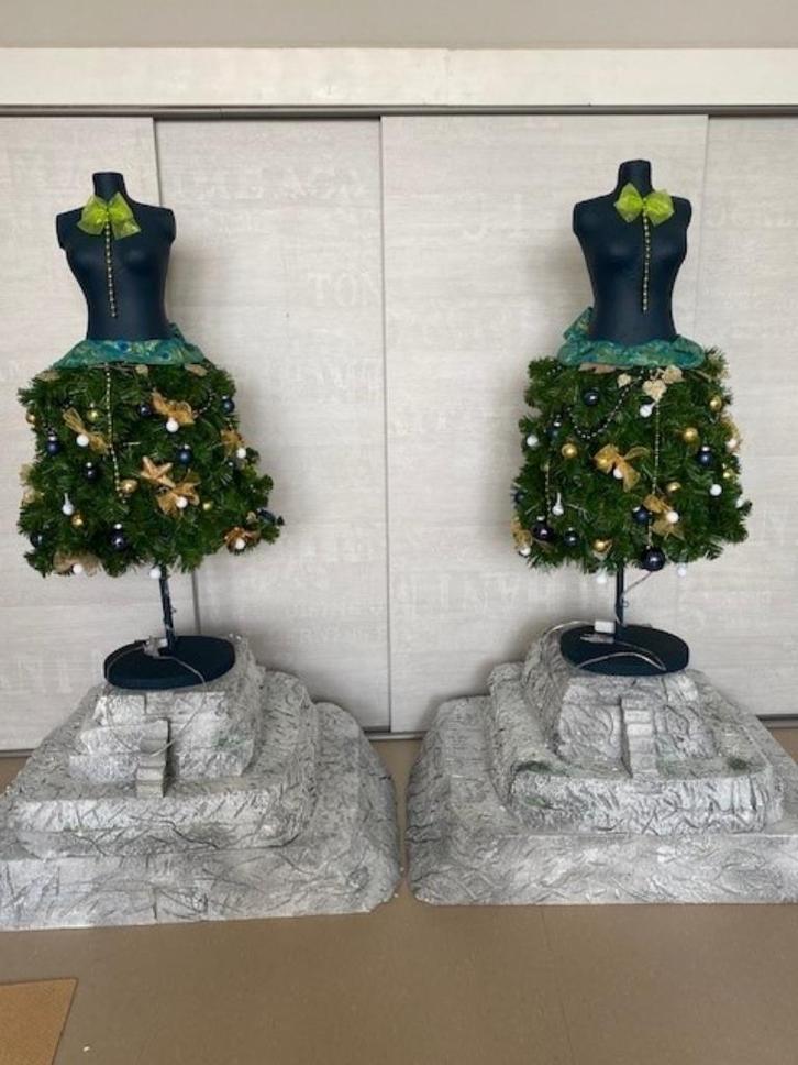 Tweeling Paspoppen in de stijl van kerst, Diversen, Kerst, Zo goed als nieuw, Ophalen