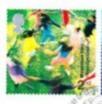 ENGELAND rondstempel DANS EN MUZIEK, Postzegels en Munten, Postzegels | Europa | UK, Verzenden, Gestempeld