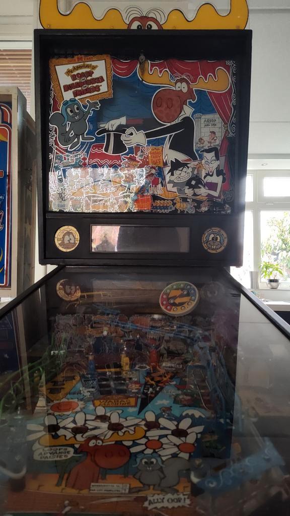 Rocky Bullwinkle and Friends Flipperkast - Data East, Verzamelen, Automaten | Flipperkasten, Gebruikt, Flipperkast, Ophalen