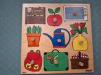 Educo Houten Puzzel - Wat Zit Erin? 9 Stukjes, Ophalen of Verzenden, Gebruikt, Puzzelen