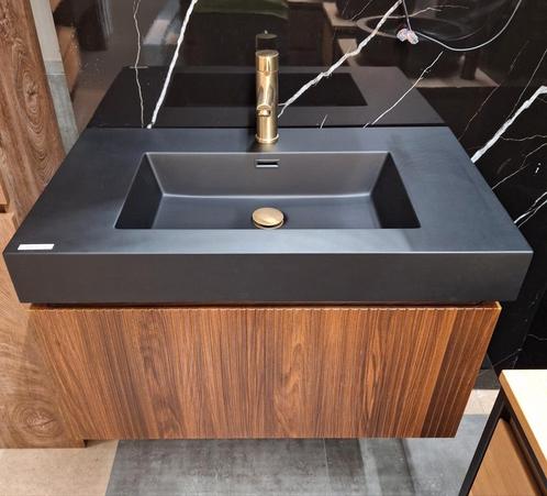 Badkamermeubel walnoot 80x45 cm, Huis en Inrichting, Badkamer | Badkamermeubels, Nieuw, Wastafelkast, Minder dan 100 cm, 50 tot 100 cm