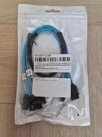 4x SATA naar SATA Interne Kabel 50cm NIEUW beschikbaar voor biedingen