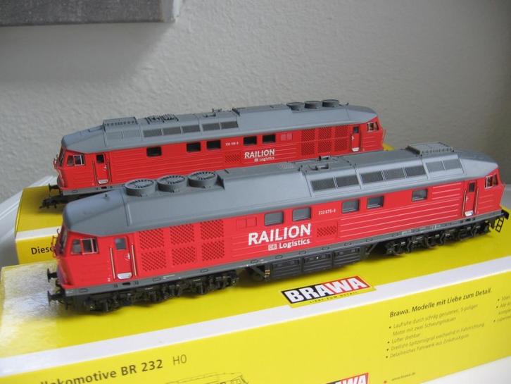 Brawa H0. 1:87. Br 232 'Ludmilla' Railion. Dubbeltractie DCC, Hobby en Vrije tijd, Modeltreinen | H0, Zo goed als nieuw, Locomotief