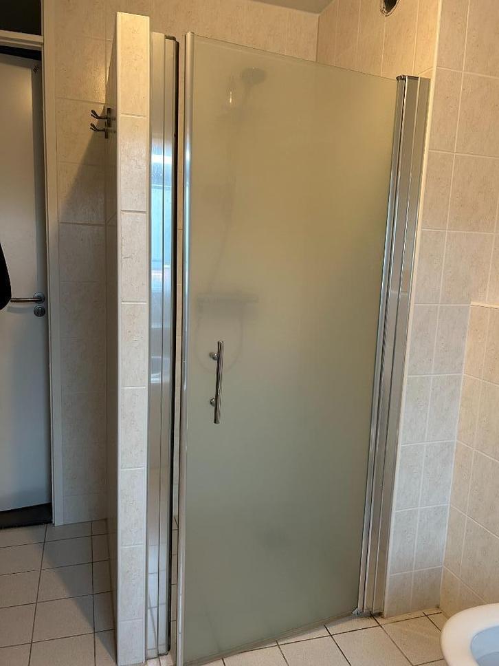 douchedeur (matglas) incl. profielen en bevestigingsmat., Doe-het-zelf en Verbouw, Sanitair, Gebruikt, Overige typen, Glas, Ophalen