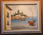 Schilderij: Prachtig Zeezicht met Boten, Antiek en Kunst, Ophalen of Verzenden