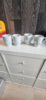4 koffiemokken Gusta en 4 eierdoppen, Huis en Inrichting, Ophalen, Overige materialen, Nieuw, Overige stijlen