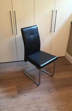 Comfortabele eetkamer stoel of burostoel met lichte vering, Nieuw, Metaal, Modern; strak; mat metaal; zwart, Ophalen