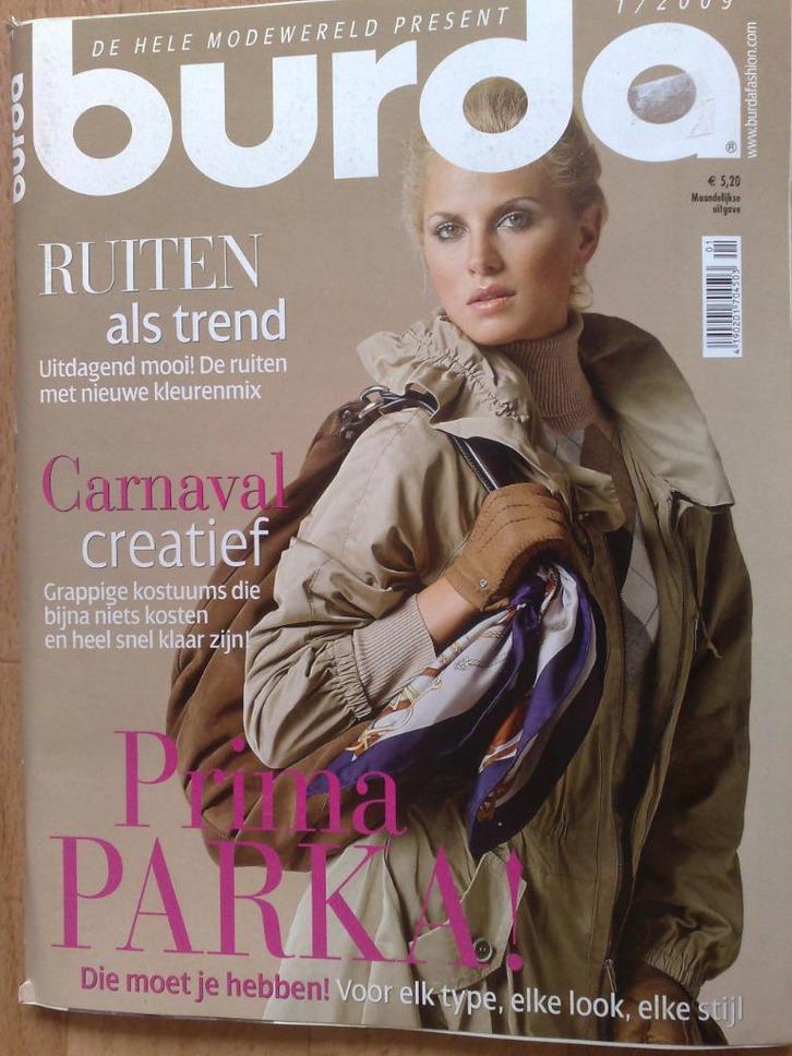 Burda januari nr. 1 / 2009, Hobby en Vrije tijd, Kledingpatronen, Zo goed als nieuw, Burda, Verzenden