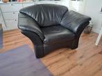 Twee luxe fauteuils, zwart leer, Ophalen, Gebruikt, 100 tot 125 cm, Leer