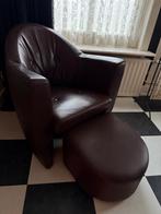 Fauteuiltje VINTAGE LEDER, Ophalen, Gebruikt, 50 tot 75 cm, Leer