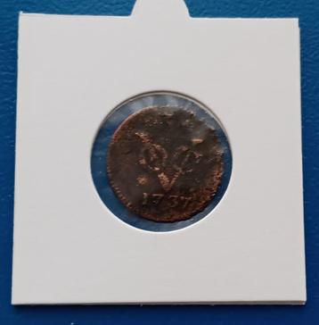 Duit West Friesland VOC 1737    beschikbaar voor biedingen