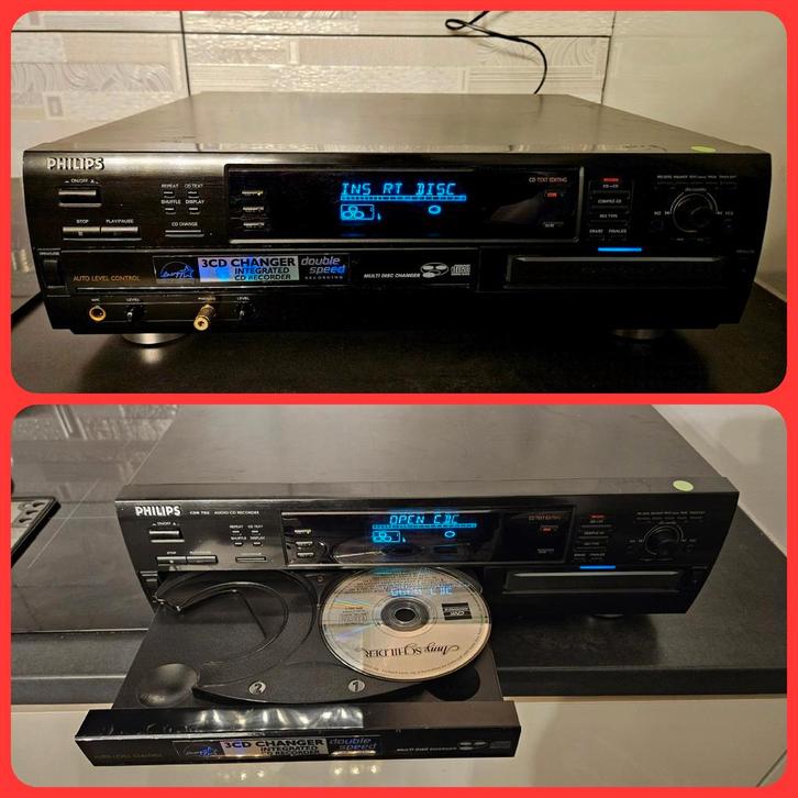 Philips CDR785 CD Recorder - 3 CD Wisselaar, Audio, Tv en Foto, Cd-spelers, Gebruikt, Philips, Wisselaar, Ophalen of Verzenden