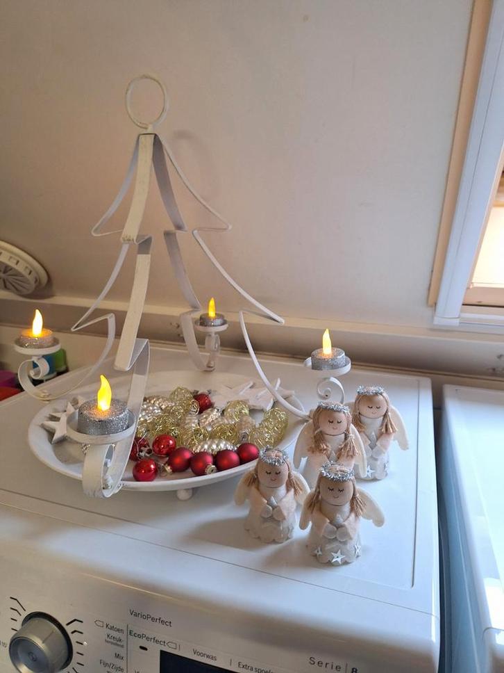 Mooie schaal om op te hangen met led kaarsjes, Diversen, Kerst, Ophalen of Verzenden