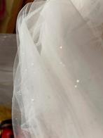 Nieuwe 1 laagse glitter tule sluier 3.00 licht ivoor(S362), Ophalen of Verzenden, Nieuw, Overige kleuren, Accessoires