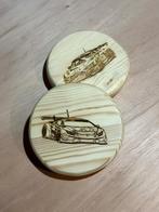 Gepersonaliseerde Houten Onderzetters - Set van 4, Verzenden, Nieuw, Glas of Kopje