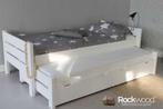 Tienerbed Combi Wit met 2 lattenbodems, Ophalen, Gebruikt, 90 cm, Eenpersoons