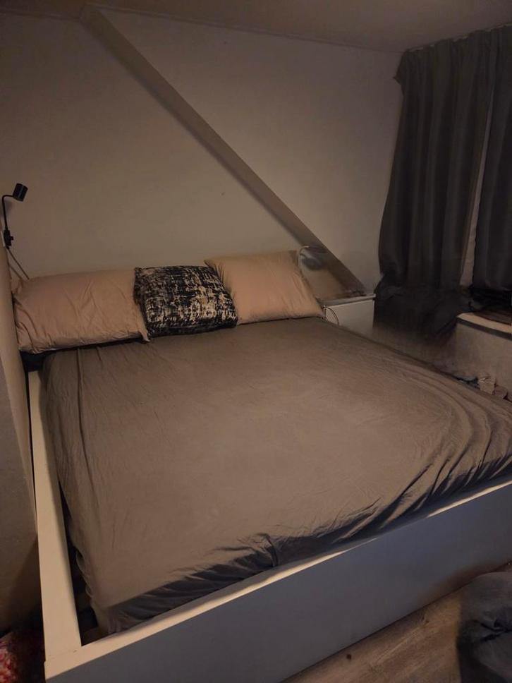 Ikea MALM Tweepersoonsbed 160x200 + Lades & Lattenbodem, Huis en Inrichting, Slaapkamer | Bedden, Gebruikt, Tweepersoons, 160 cm