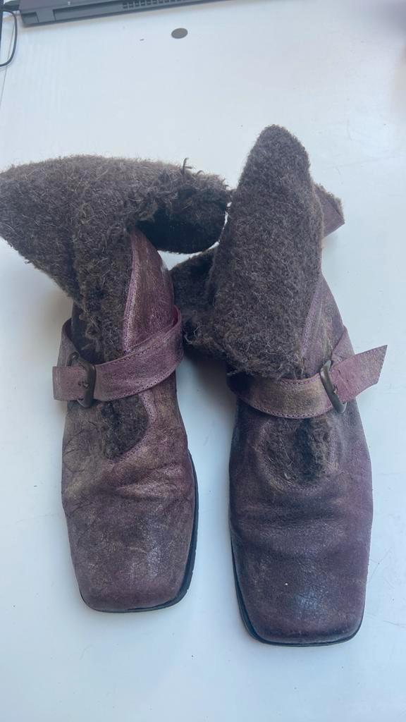 Jan Jansen shabby laarzen bordeaux maat 41, Kleding | Dames, Schoenen, Zo goed als nieuw, Rood, Verzenden