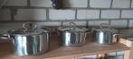 Pannenset 3 stuks, Ophalen of Verzenden, Zo goed als nieuw, Pannenset