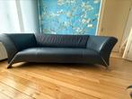 Rolf Benz 322 – 2,5-zits leren bank (zwartblauw), Huis en Inrichting, Ophalen, Gebruikt, 150 tot 200 cm, Tweepersoons