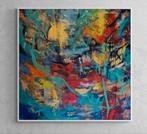 Grand Abstract XXL-Canvas 130x130cm -Barbara Chraszczkiewicz, Antiek en Kunst, Ophalen of Verzenden