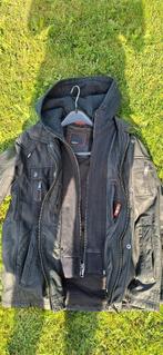 Leren herenjas, Donar, mt 48, capuchon afritsbaar, Kleding | Heren, Jassen | Winter, Maat 48/50 (M), Zwart, Ophalen of Verzenden