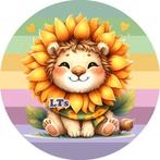 L281 luxe icing leeuwtje 20cm eetbare taart plaat print, Ophalen of Verzenden, Nieuw, Taarten, Versiering