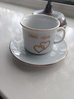 Kop en Schotel 'Voor Opa' - Leuk Cadeau!, Huis en Inrichting, Keuken | Servies, Gebruikt, Ophalen of Verzenden, Overige stijlen