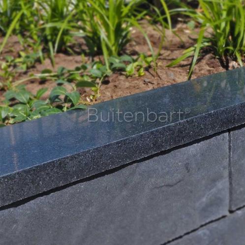 Vijverrand Basalt 100x15x3cm | OP = OP, Tuin en Terras, Tegels en Klinkers, Nieuw, Overige typen, Natuursteen, 10 m² of meer, Ophalen of Verzenden